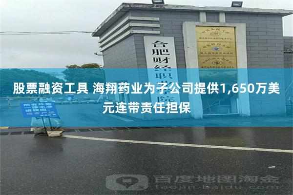 股票融资工具 海翔药业为子公司提供1,650万美元连带责任担保