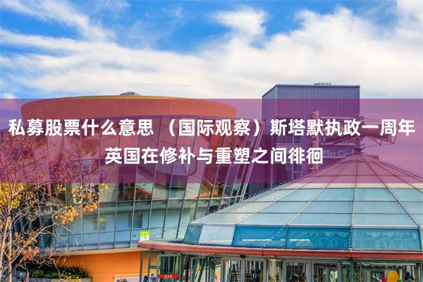 私募股票什么意思 （国际观察）斯塔默执政一周年 英国在修补与重塑之间徘徊